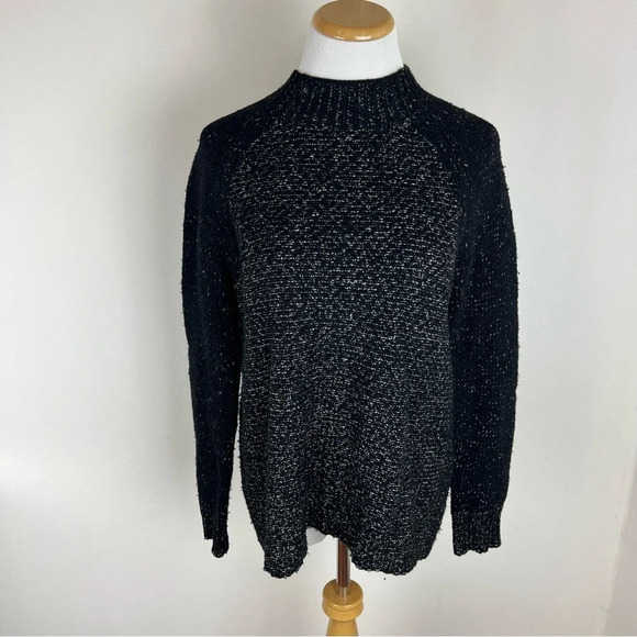 Vince Wool Silk Cashmere Mockneck Pullover Sweater Gray Size S - Picture 1 of 6